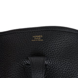 Hermes Evelyne III PM Black Clemence Gold Hardware