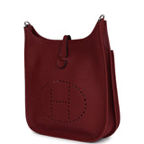 Hermes Evelyne PM Rouge H Clemence Palladium Hardware