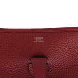 Hermes Evelyne PM Rouge H Clemence Palladium Hardware