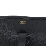 Hermes Evelyne III PM Black Clemence Gold Hardware