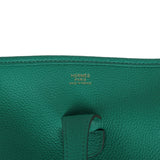 Hermes Evelyne III PM Vert Jade Clemence Gold Hardware