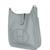 Hermes Evelyne III PM Bleu Glacier Clemence Palladium Hardware