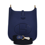 Hermes Evelyne TPM Bleu Saphir Taurillon Maurice Gold Hardware