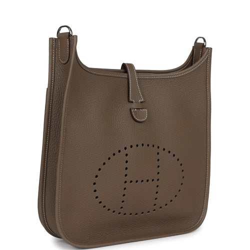 Hermes Evelyne PM Etoupe Clemence Palladium Hardware