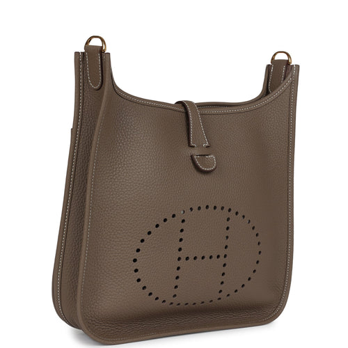 Hermes Evelyne III PM Etoupe Clemence Gold Hardware