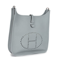 Hermes Evelyne III PM Bleu Glacier Clemence Palladium Hardware