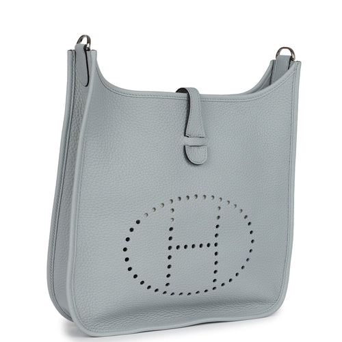 Hermes Evelyne III PM Bleu Glacier Clemence Palladium Hardware