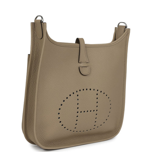 Hermes Evelyne III PM Beige Marfa Clemence Palladium Hardware