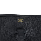 Hermes Evelyne III PM Black Clemence Gold Hardware