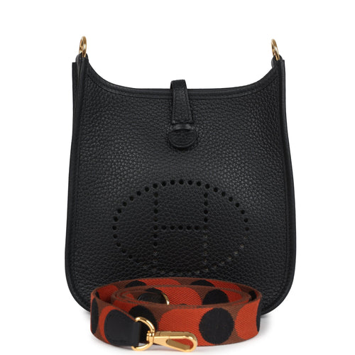 Hermes Evelyne TPM Black Clemence Gold Hardware