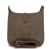 Hermes Evelyne III PM Etoupe Clemence Palladium Hardware