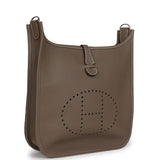 Hermes Evelyne III PM Etoupe Clemence Palladium Hardware
