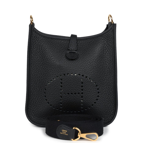 Hermes Evelyne TPM Black Clemence Gold Hardware