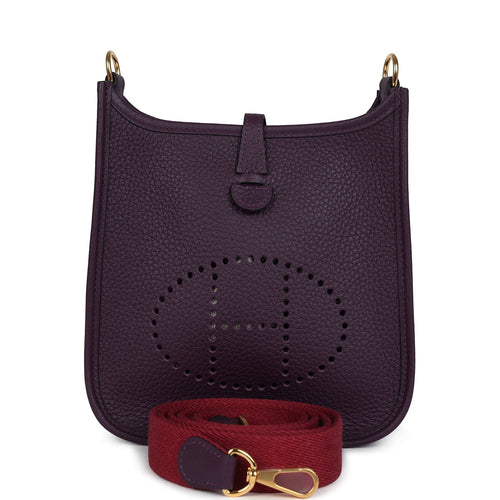 Hermes Evelyne TPM Cassis Clemence Gold Hardware