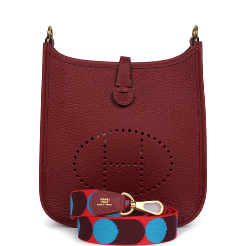 Hermes Evelyne TPM Rouge H Clemence Gold Hardware