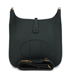 Hermes Evelyne III PM Vert Fonce Clemence Gold Hardware