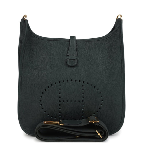 Hermes Evelyne III PM Vert Fonce Clemence Gold Hardware