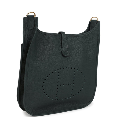 Hermes Evelyne III PM Vert Fonce Clemence Gold Hardware