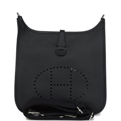 Hermes Evelyne III PM Black Clemence Palladium Hardware