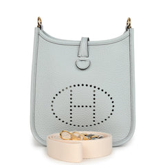 Hermes Evelyne TPM Bleu Pale Clemence Palladium Hardware