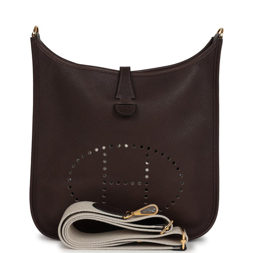 Hermes Evelyne PM Ebene Barenia Faubourg Gold Hardware