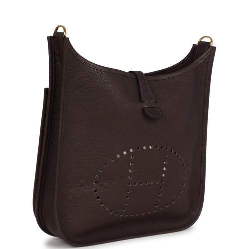 Hermes Evelyne PM Ebene Barenia Faubourg Gold Hardware