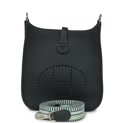 Hermes Evelyne TPM Vert Mangrove Clemence Palladium Hardware