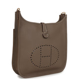 Hermes Evelyne III PM Etoupe Clemence Gold Hardware