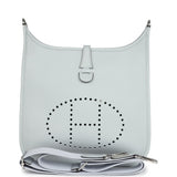 Hermes Evelyne III PM Clemence Bleu Pale Palladium Hardware