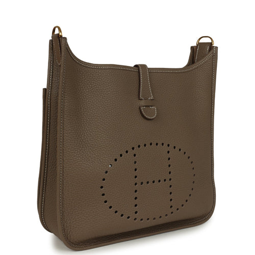 Hermes Evelyne III PM Etoupe Clemence Gold Hardware