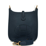 Hermes Evelyne TPM Bleu De Prusse Clemence Gold Hardware - Thumbnail View 1