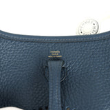 Hermes Evelyne TPM Bleu De Prusse Clemence Gold Hardware - Thumbnail View 7