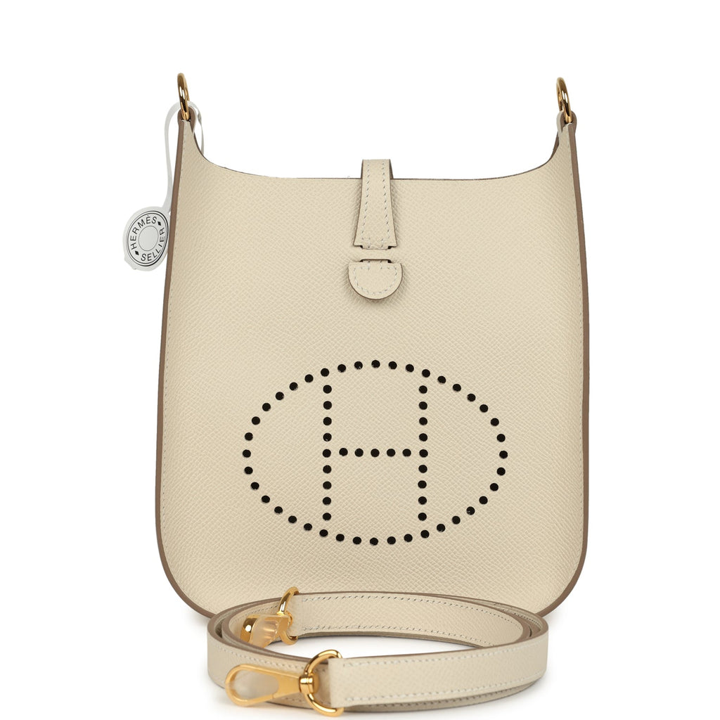 Hermes Evelyne Sellier TPM Craie Epsom Gold Hardware
