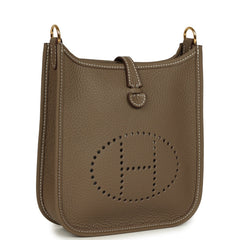 Hermes Evelyne TPM Etoupe Clemence Gold Hardware
