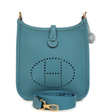 Hermes Evelyne TPM Blue Jean Clemence Gold Hardware - Thumbnail View 1
