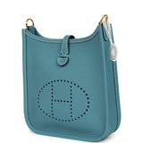 Hermes Evelyne TPM Blue Jean Clemence Gold Hardware - Thumbnail View 5