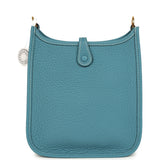 Hermes Evelyne TPM Blue Jean Clemence Gold Hardware - Thumbnail View 4