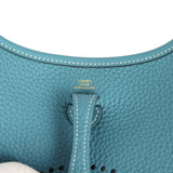 Hermes Evelyne TPM Blue Jean Clemence Gold Hardware - Thumbnail View 7