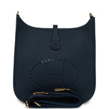 Hermes Evelyne III PM Bleu De Prusse Clemence Gold Hardware - Thumbnail View 1