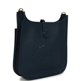Hermes Evelyne III PM Bleu De Prusse Clemence Gold Hardware - Thumbnail View 2