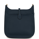 Hermes Evelyne III PM Bleu De Prusse Clemence Gold Hardware - Thumbnail View 4