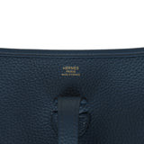 Hermes Evelyne III PM Bleu De Prusse Clemence Gold Hardware - Thumbnail View 7