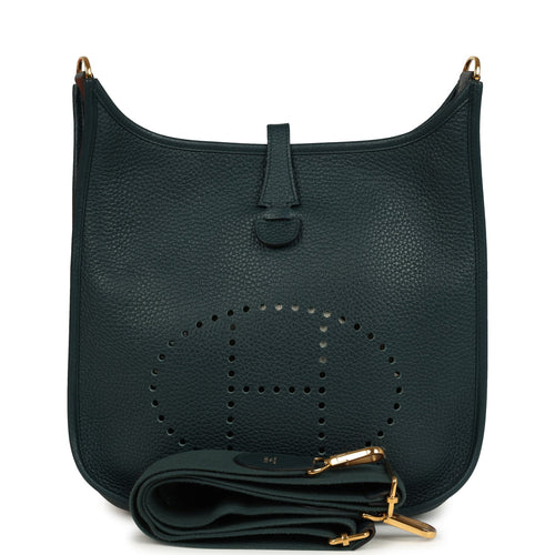 Hermes Evelyne III PM Vert Cypress Clemence Gold Hardware