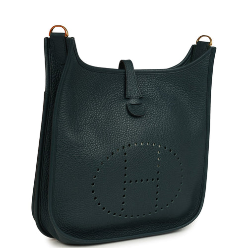 Hermes Evelyne III PM Vert Cypress Clemence Gold Hardware