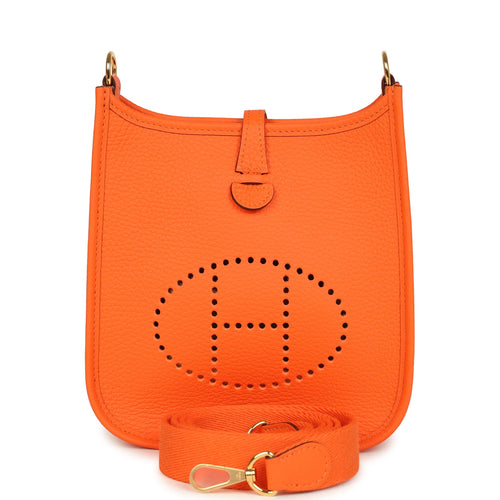 Hermes Evelyne TPM Orange Minium Clemence Gold Hardware