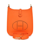 Hermes Evelyne TPM Orange Minium Clemence Gold Hardware - Thumbnail View 1