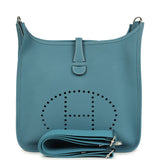 Hermes Evelyne III PM Blue Jean Clemence Palladium Hardware