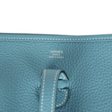 Hermes Evelyne III PM Blue Jean Clemence Palladium Hardware