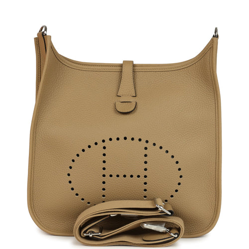 Hermes Evelyne III PM Poussiere Clemence Palladium Hardware