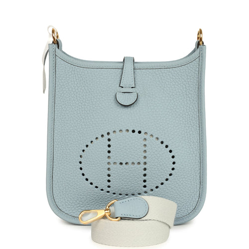 Hermes Evelyne TPM Bleu Lin Clemence Gold Hardware